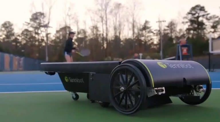 Tennibot: vacuums up tennis balls, saving you time and hassle