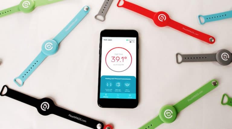 PouchPASS: round the clock smart wrist thermometer