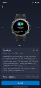 How to use Spotifyer app on Amazfit T Rex 3