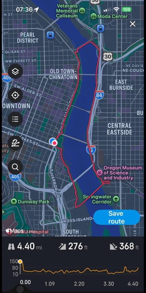 Amazfit route planning