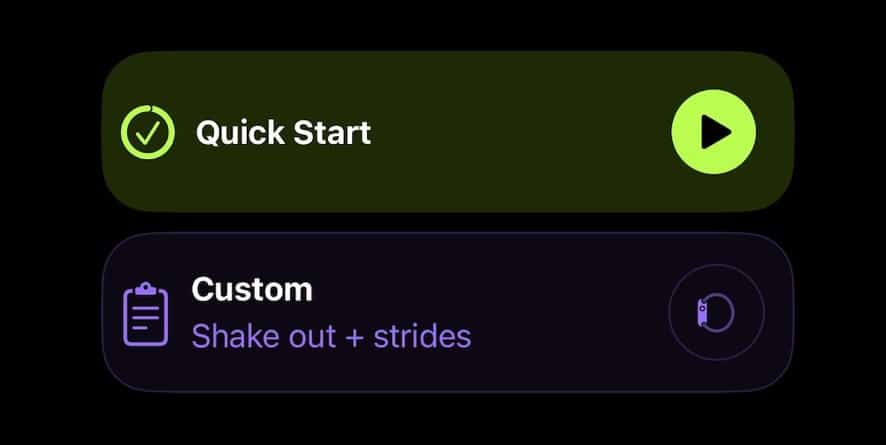 Apple custom workouts