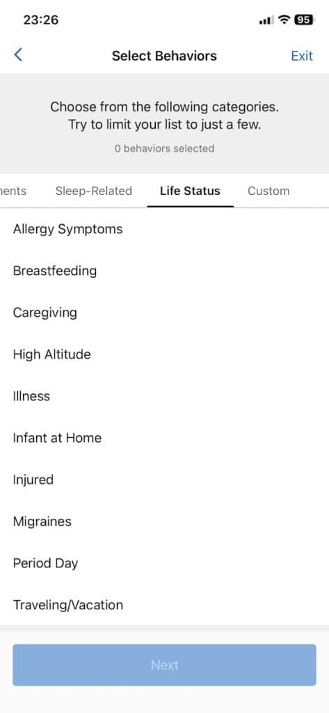Garmin Lifestyle logging