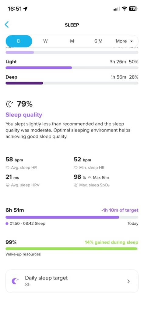 Suunto Race 2 health and fitness data