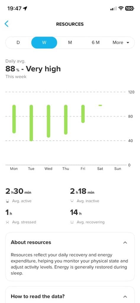 Suunto Vertical 2 health and fitness data