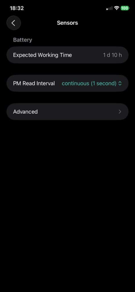 Atmotube battery life