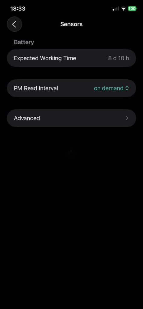 Atmotube battery life