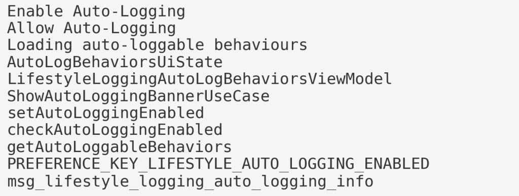 Garmin Automatic Logging