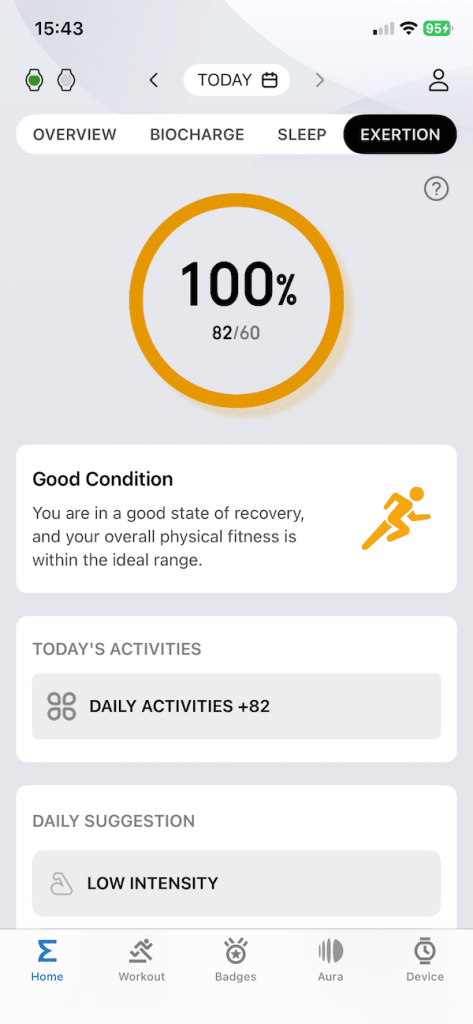 Amazfit Active Max health app