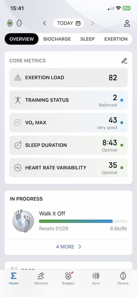 Amazfit Active Max health app