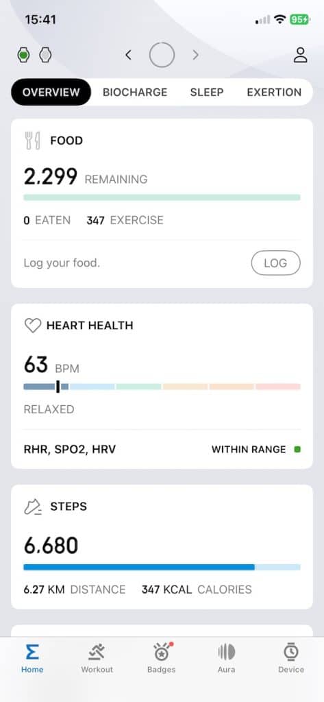 Amazfit Active Max health app