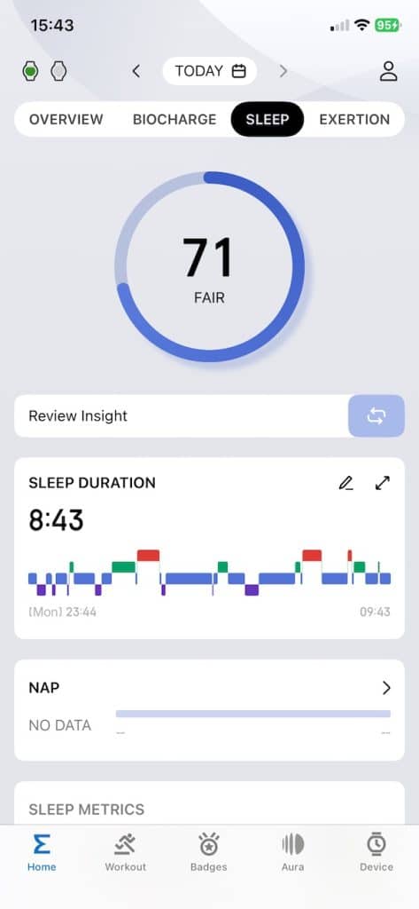 Amazfit Active Max health app