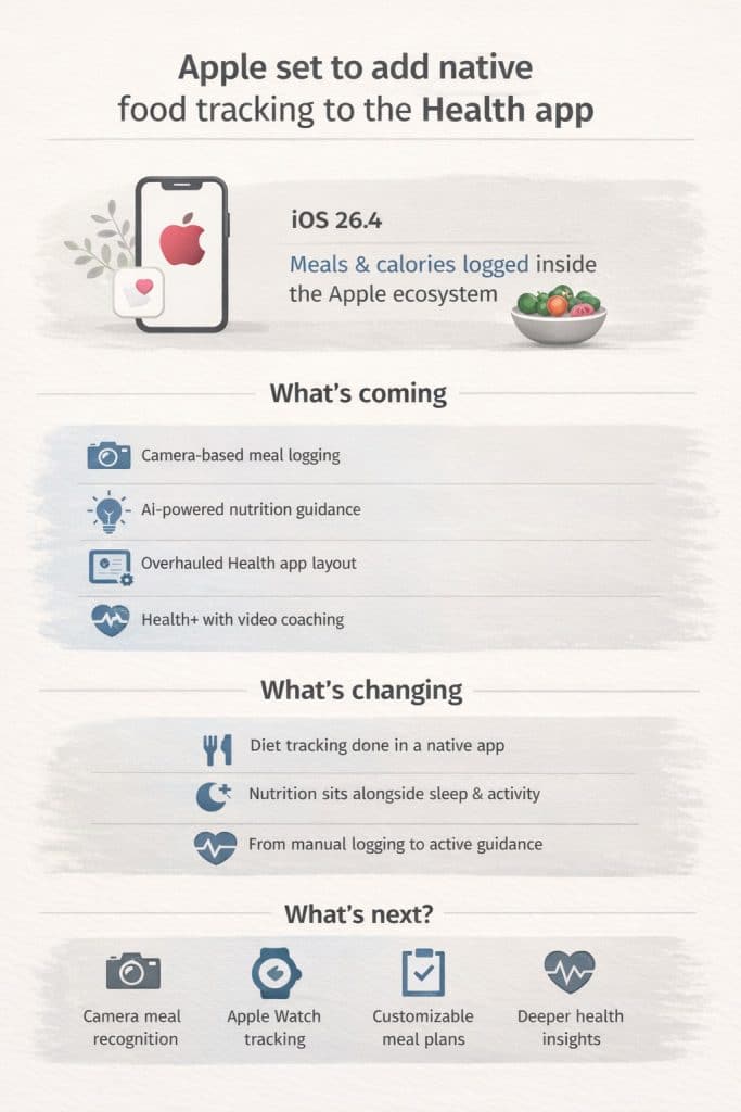Apple food tracking infographic