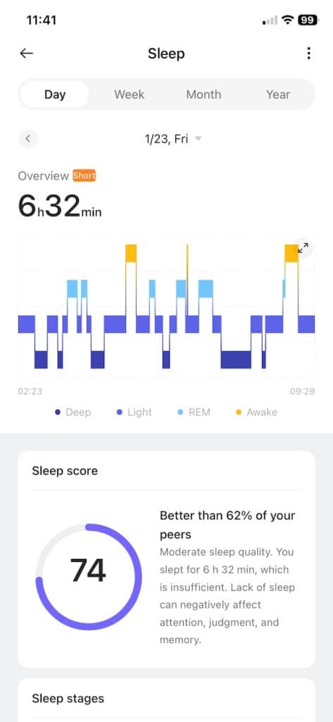 OnePlus Watch Lite sleep