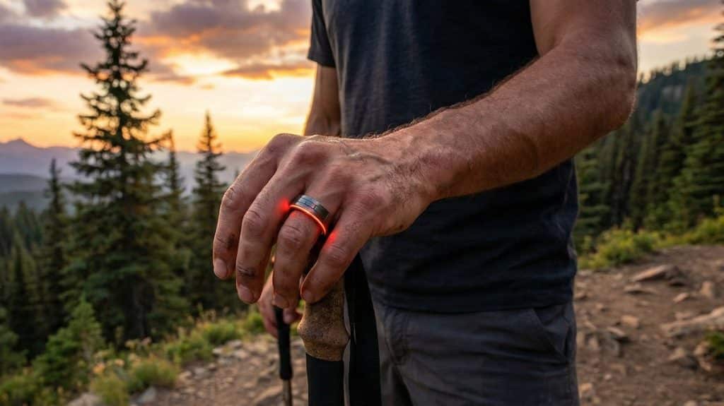 Ultrahuman ring glowing