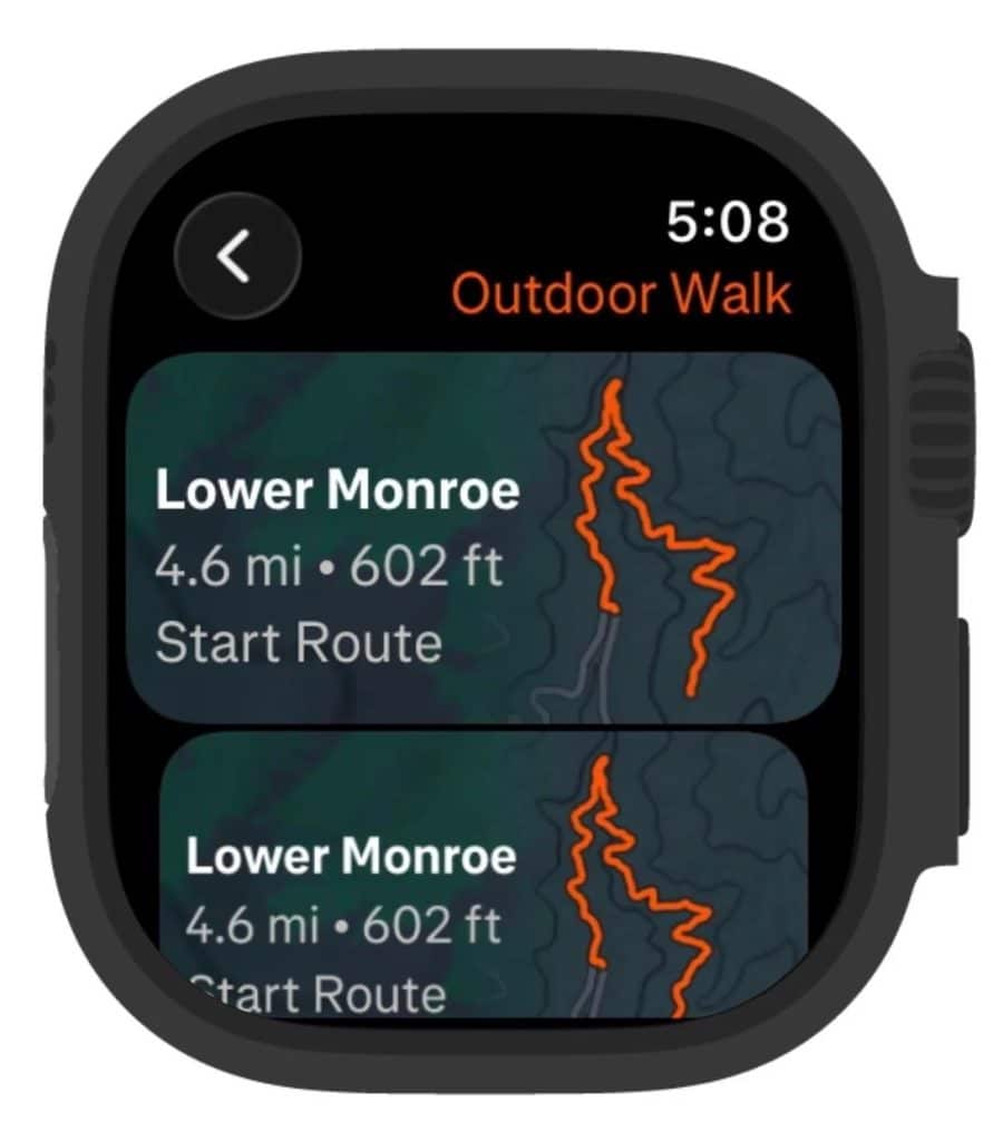 Apple Watch Strava routes maps