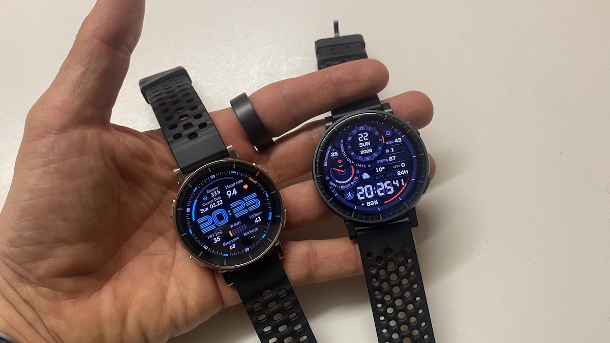 Amazfit Active 3 Premium next to Active Max