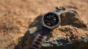 Amazfit T-Rex Ultra 2 on rock