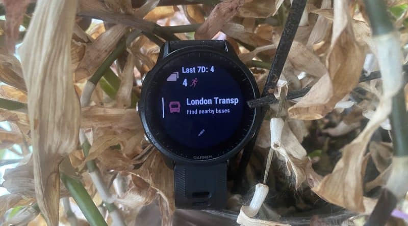Garmin London Bus times app