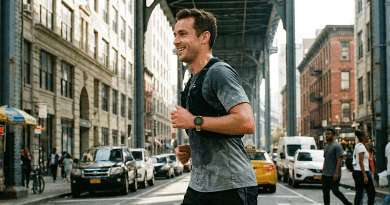 Runner in urban environment