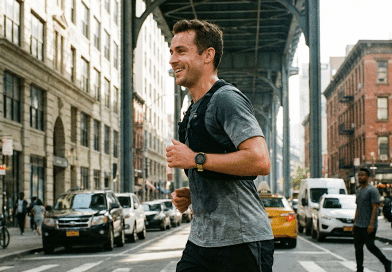 Runner in urban environment