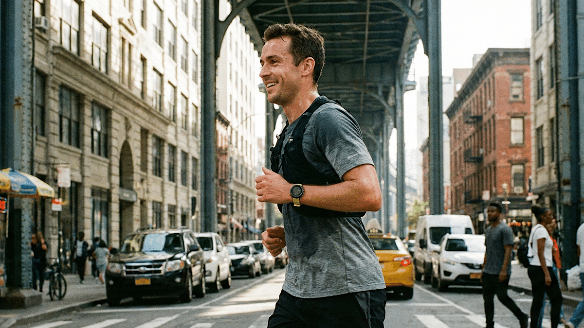 Runner in urban environment