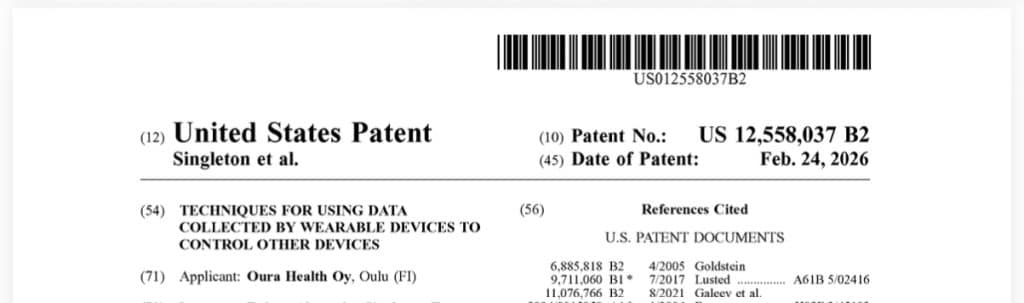 Oura patent automation