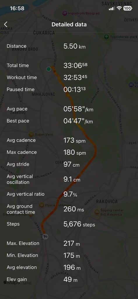 Amazfit Active 3 Premium run tracking
