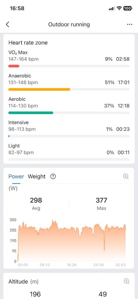 Amazfit Active 3 Premium run tracking