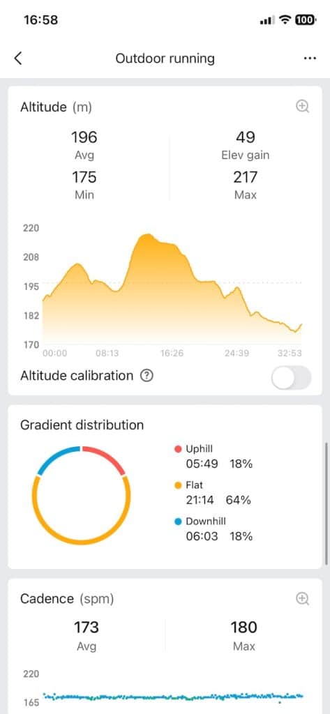 Amazfit Active 3 Premium run tracking