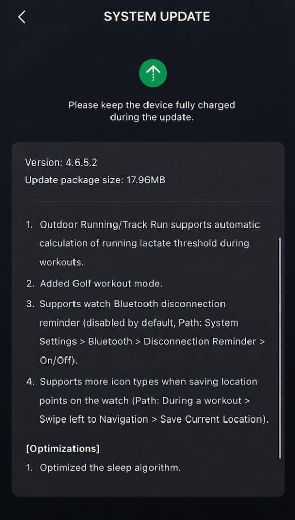 Amazfit Ultra 2 Update