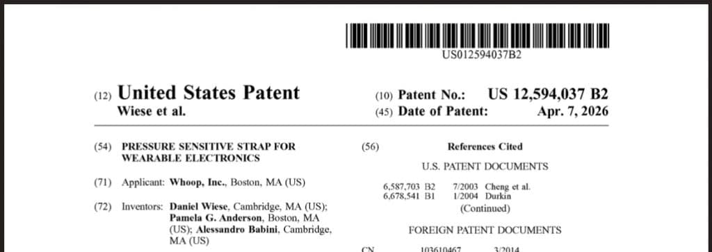 Whoop patent new device