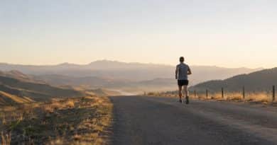Runner in distance