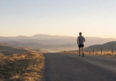 Runner in distance