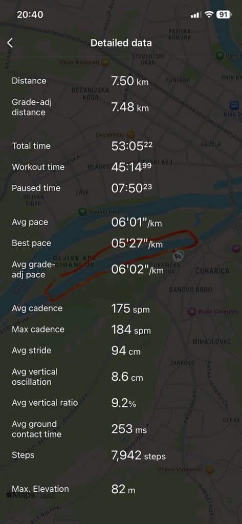 Amazfit Balance 3 7.5K run