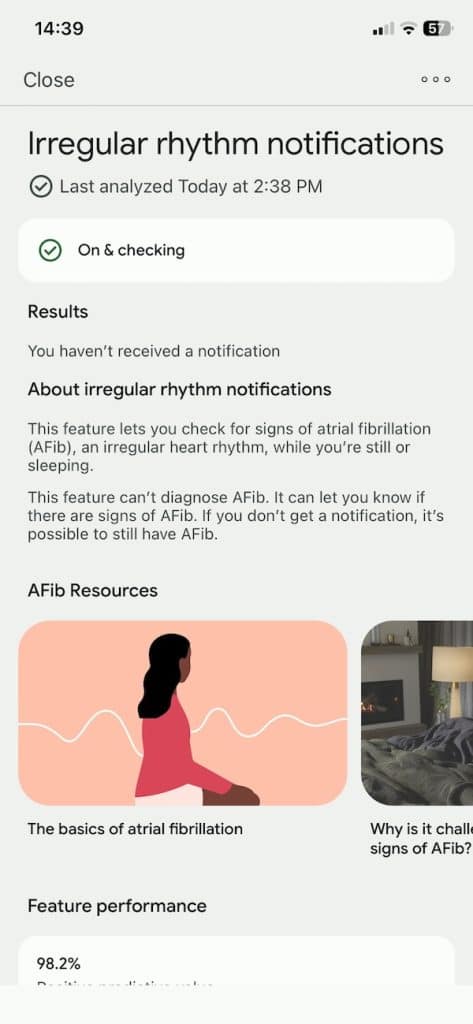 Fitbit Air Afib