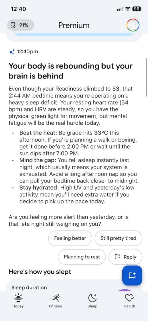 Fitbit Air app