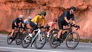 Garmin cyclists on the road