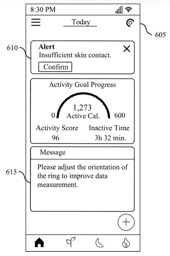 Oura smart ring fit detection