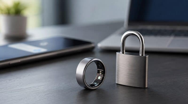 Ring next to padlock