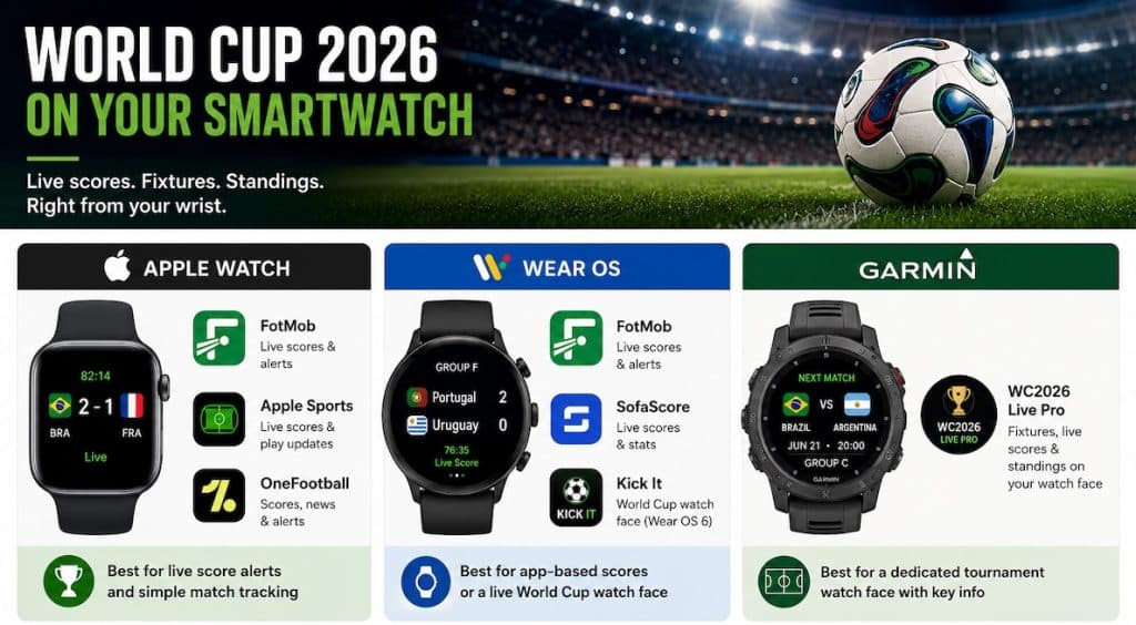 World Cup 2026 on smartwatch