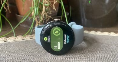 Google Pixel Watch 3 showing the steps screen