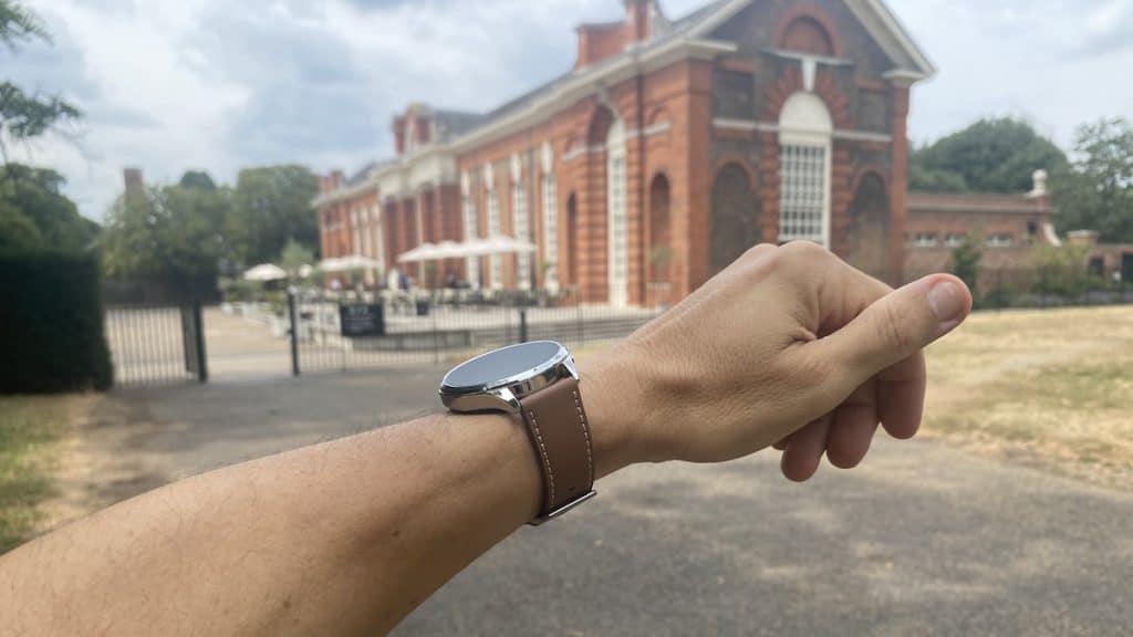 Honor Watch 6 in front of building