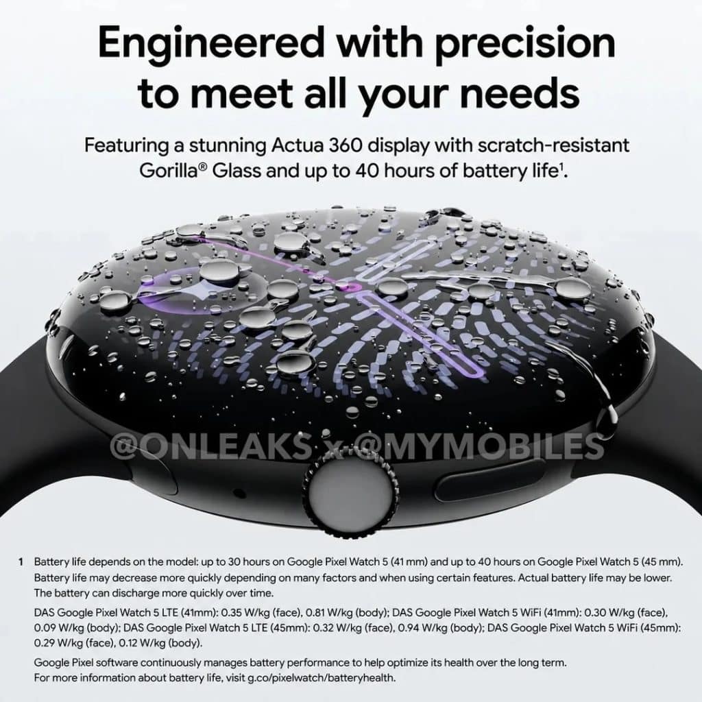 Pixel Watch 5 marketing material