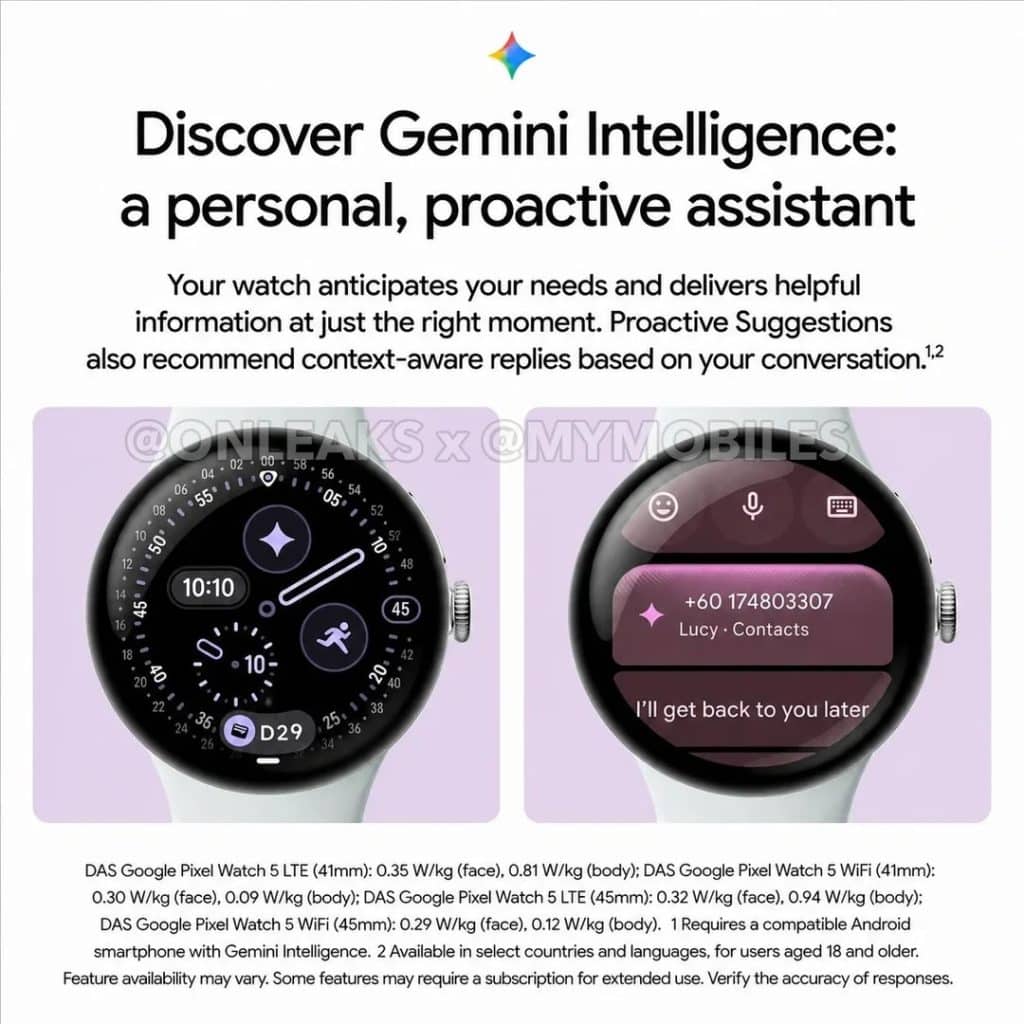 Pixel Watch 5 marketing material