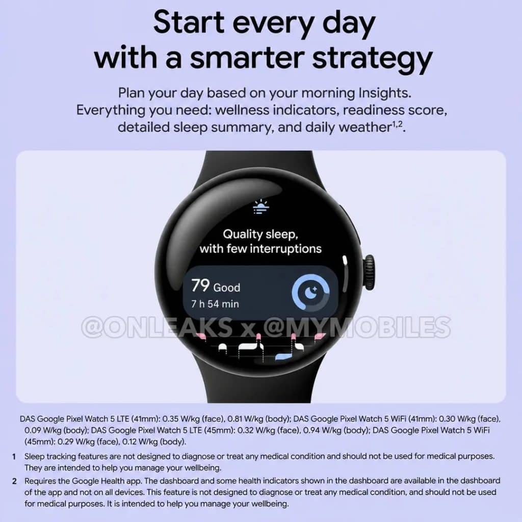 Pixel Watch 5 marketing material
