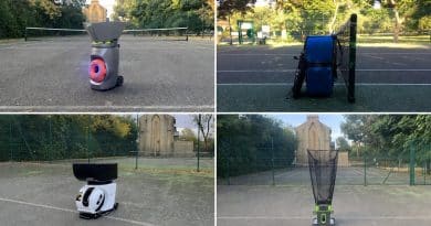 Tennis robots compared