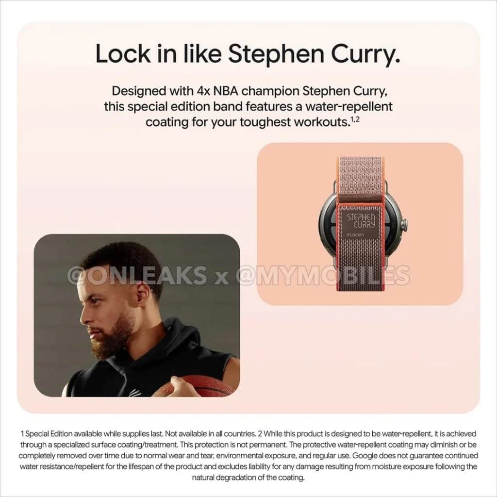Google Pixel Watch 5 Stephen Curry