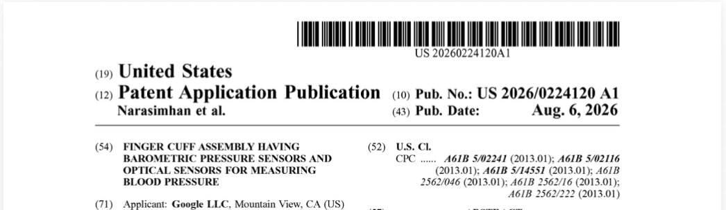 Google blood pressure patent