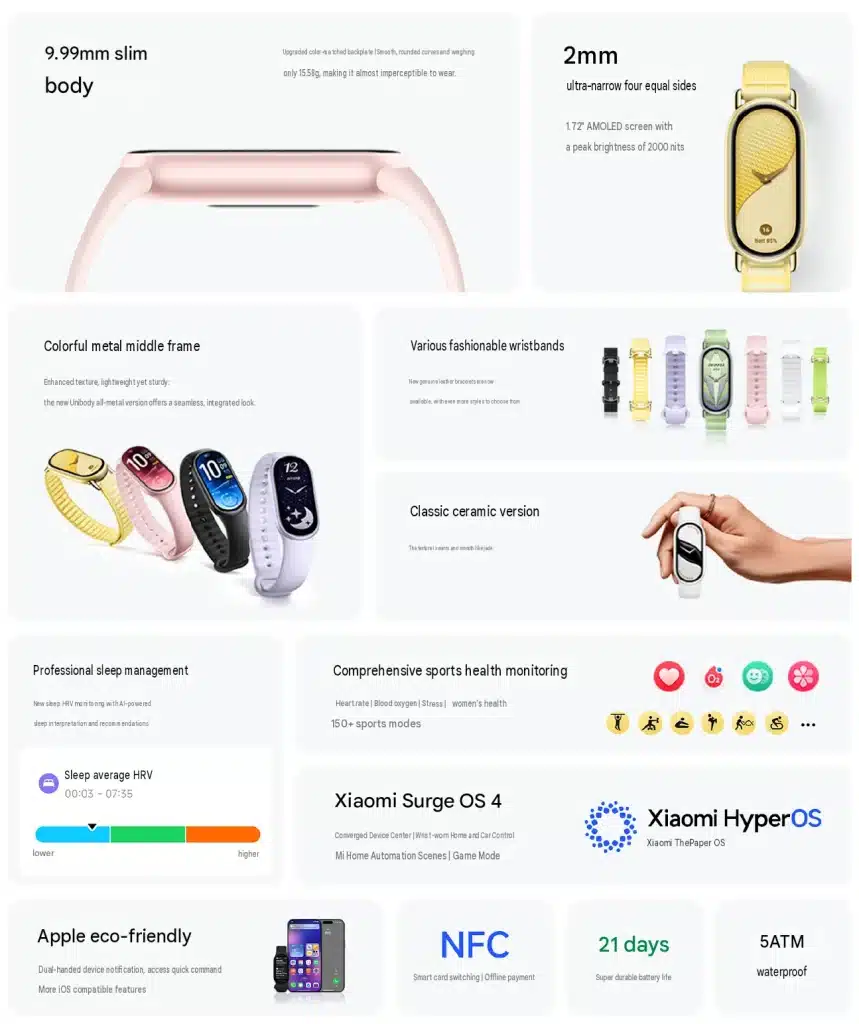 Xiaomi Smart Band 11 specs