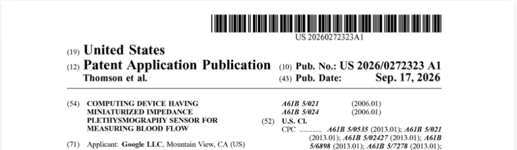 Google blood pressure patent